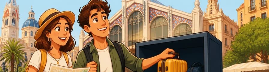 Servicio de consigna de equipaje en Valencia, junto al Mercat Central