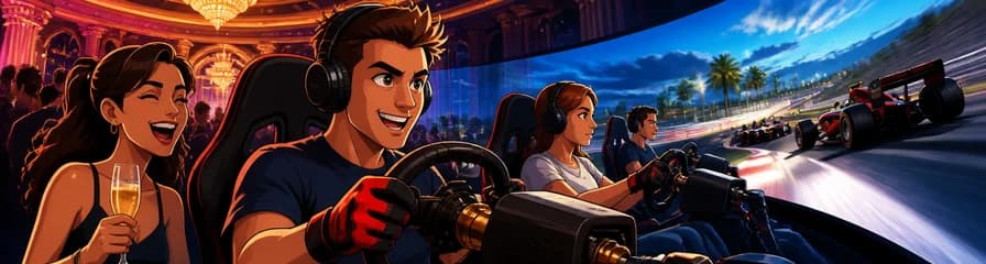 Simracing en Casino Barcelona: vive la emoción del circuito con copa de bienvenida