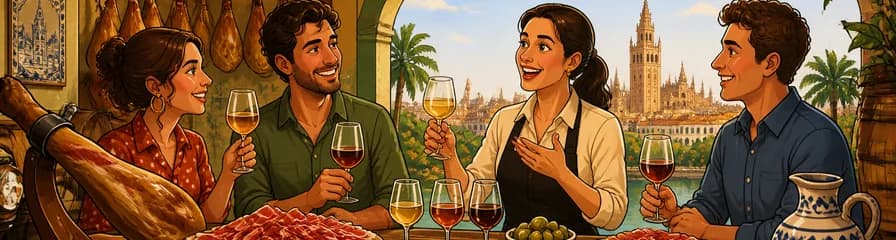 Experiencia de degustación de vinos y jamones españoles en Sevilla con OhMyGoodGuide
