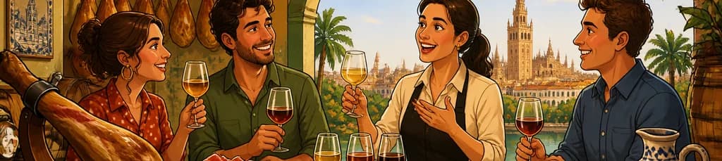 Experiencia de degustación de vinos y jamones españoles en Sevilla con OhMyGoodGuide