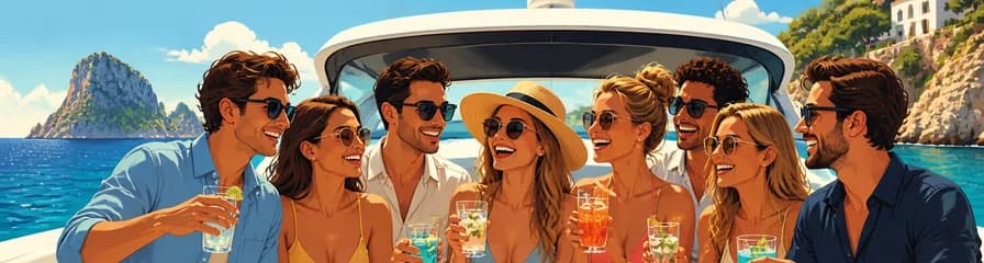 Yate Privado en Ibiza con Bebidas Incluidas, Ideal para Grupos de Ocho Personas