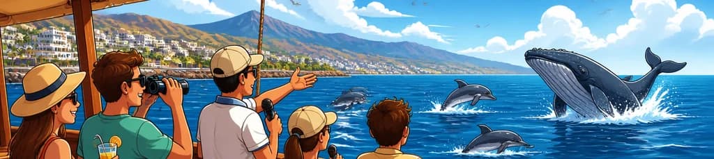 Crucero de 2 horas desde Costa Adeje para el avistamiento guiado de ballenas y delfines