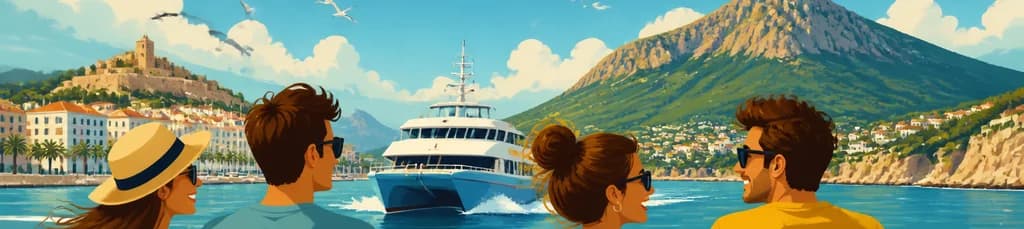 Recorrido en ferry de ida y vuelta con minicrucero entre Dénia y Jávea