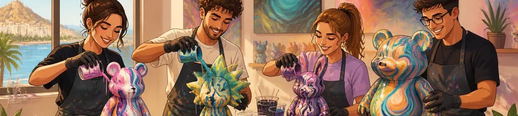 Sumérgete en el arte fluido: taller de figuras exclusivas en Alicante