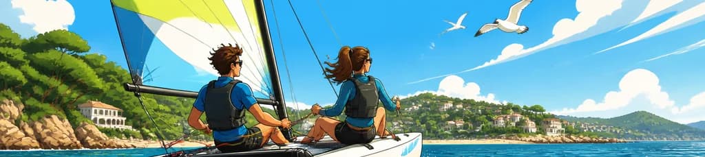 Curso de catamarán de 2,25 horas en la Costa Brava