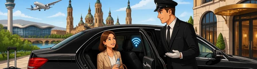 Servicio de traslados privados entre el aeropuerto y los hoteles de Zaragoza