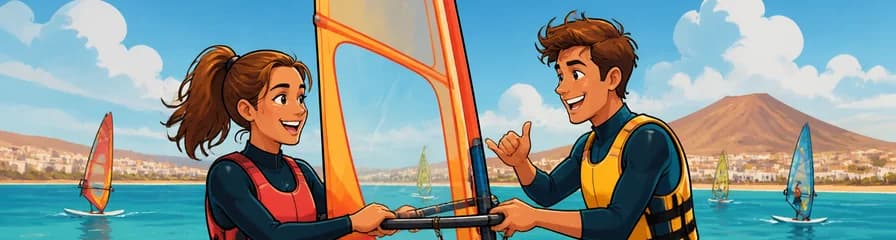 Sesión introductoria de medio día al windsurf