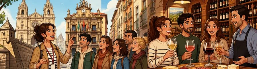 Recorrido Guiado por Pamplona con Degustación de Cuatro Vinos Navarros
