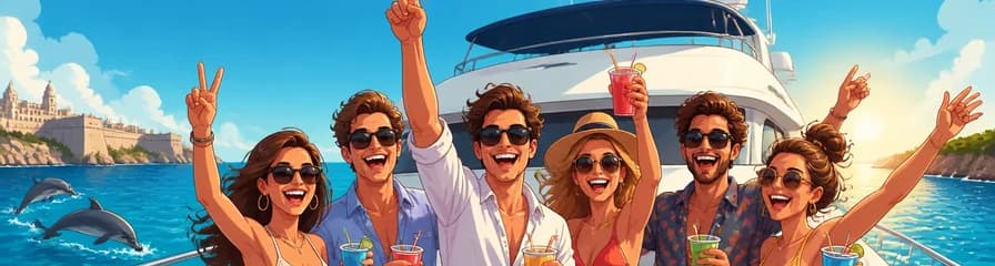 Alquiler de Yate por un Día Completo para Celebraciones de Despedidas de Soltero/a o Fiestas Privadas