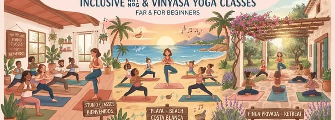 Clases gratuitas de Hatha y Vinyasa Yoga para principiantes: en estudio, playa y finca privada