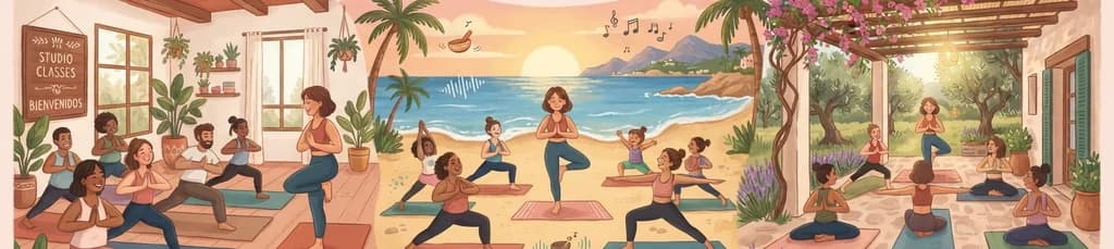 Clases gratuitas de Hatha y Vinyasa Yoga para principiantes: en estudio, playa y finca privada
