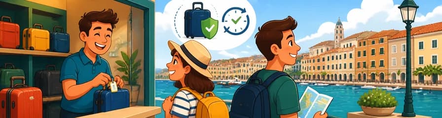 Servicio de guardaequipaje en el puerto de Mahón, Menorca