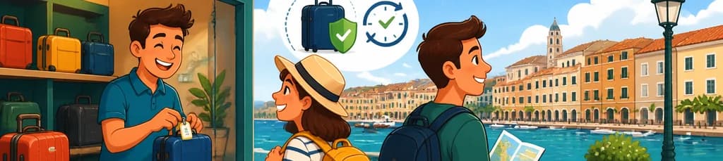 Servicio de guardaequipaje en el puerto de Mahón, Menorca
