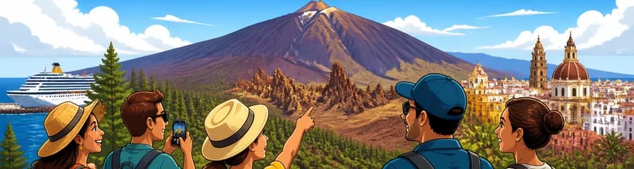 Recorrido por Tenerife para Pasajeros de Cruceros: Cumbres Volcánicas y Ciudades Patrimonio de la UNESCO