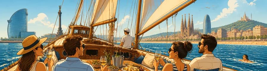 Excursión marítima privada en el histórico Bon Temps 1926 por la costa de Barcelona