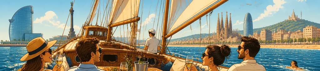 Excursión marítima privada en el histórico Bon Temps 1926 por la costa de Barcelona