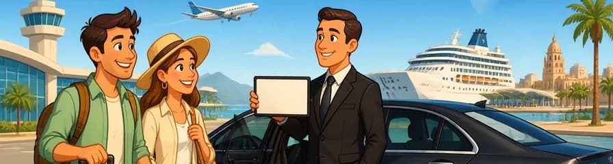 Servicio de traslado privado: del aeropuerto de Málaga (AGP) al puerto de cruceros de Málaga