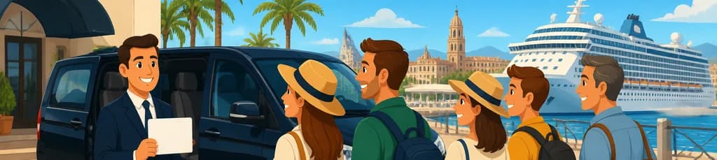 Servicio de traslado privado: de su hotel en Málaga al puerto de cruceros