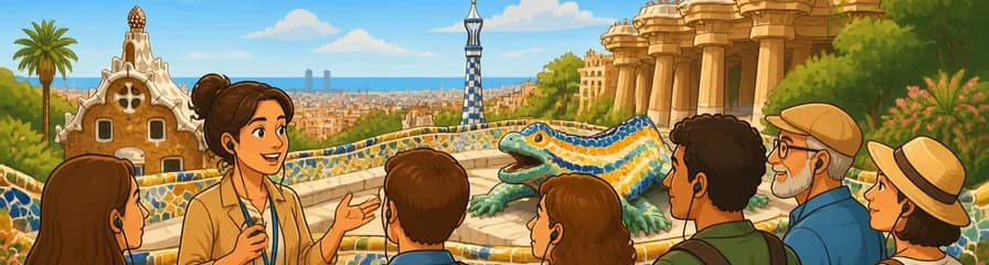 Acceso prioritario para grupos al Parque Güell de Barcelona con audioguía
