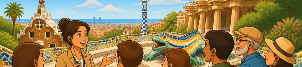 Acceso prioritario para grupos al Parque Güell de Barcelona con audioguía