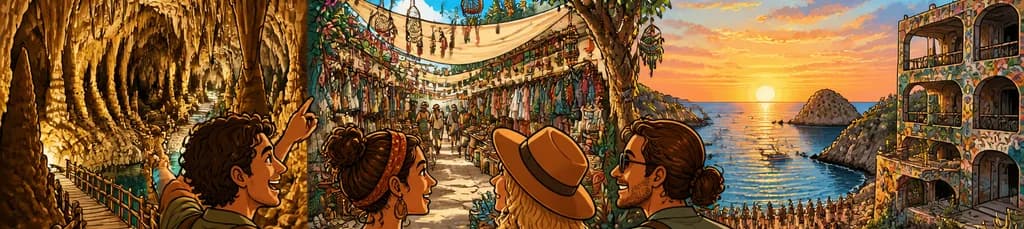 Recorrido por las Cuevas de Can Marçà, el Mercadillo Hippie de Las Dalias y Benirrás