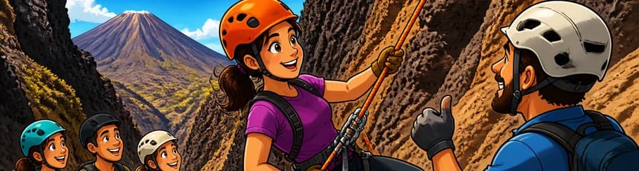 Iniciación al rápel en un barranco volcánico seco de Tenerife