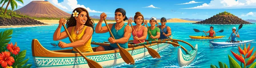Aventura hawaiana en canoa, kayak y surfski