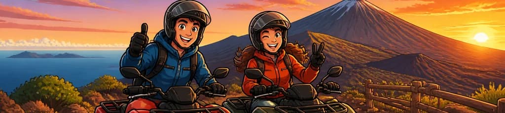 Aventura en quad por el volcán del Teide en Tenerife: elige entre el día o el atardecer