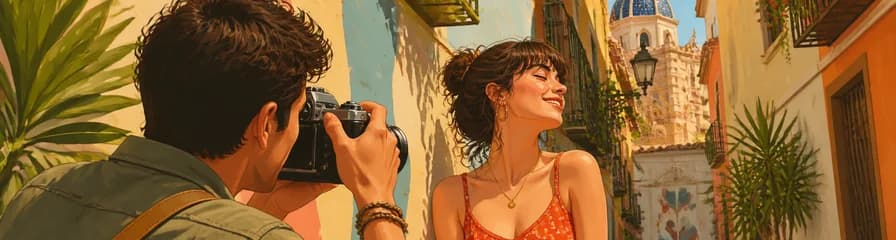 Sesión fotográfica de retratos con técnica analógica en el barrio de El Carmen, Valencia