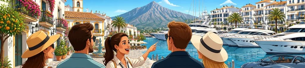 Descubra la costa de Marbella y Puerto Banús en un tour privado desde Málaga