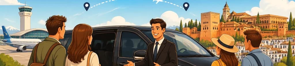 Servicio de traslado privado de ida y vuelta: del Aeropuerto de Sevilla (SVQ) a Granada