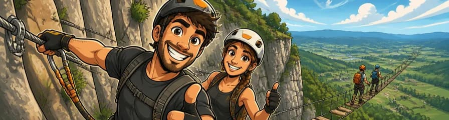 Aventura en la Vía Ferrata de Les Baumes Corcades