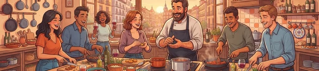 Clase de cocina de tapas españolas auténticas en Madrid con Cozymeal™
