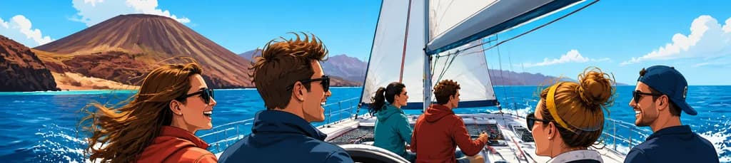 Navegación en catamarán F40 por Lanzarote