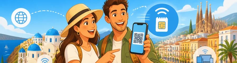 eSIM para el Sur de Europa con entrega instantánea