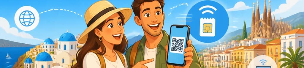 eSIM para el Sur de Europa con entrega instantánea
