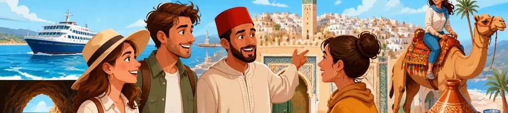 Excursión privada y auténtica a Tánger desde Sevilla, con paseo en camello y almuerzo incluido