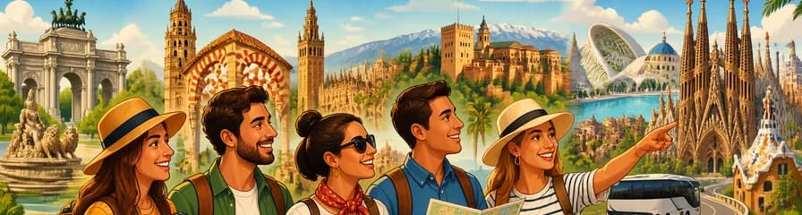 Recorrido de siete días por Barcelona y Andalucía, con inicio en Madrid y final en Madrid o Barcelona