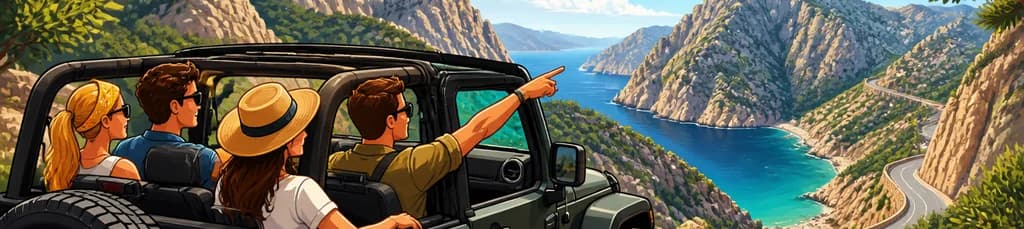 Aventura personalizada en jeep privado por Sa Calobra, Mallorca, con conductor