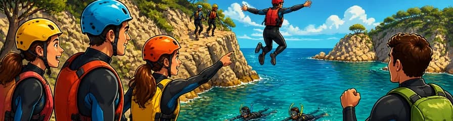 Emocionante Coastering en la Costa Brava: Aventura de Saltos y Snorkel entre Acantilados