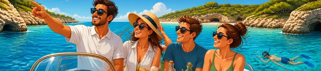 Experiencia en Menorca: Excursión Exclusiva en Lancha con Capitán Local