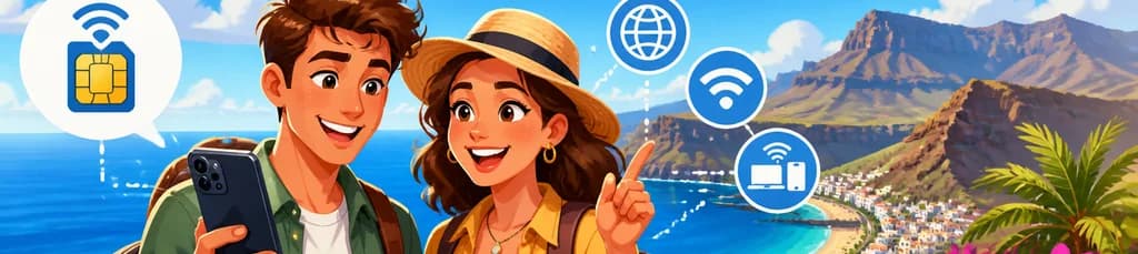 Plan de datos eSIM para España: 0,5 GB diarios hasta 50 GB durante 30 días en Gran Canaria