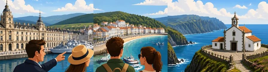 Recorrido privado por Ferrol, Cedeira y San Andrés de Teixido partiendo de A Coruña