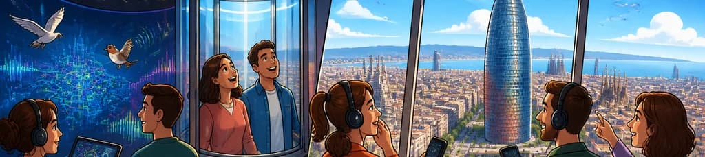 Entrada al Mirador Torre Glòries de Barcelona con Audioguía