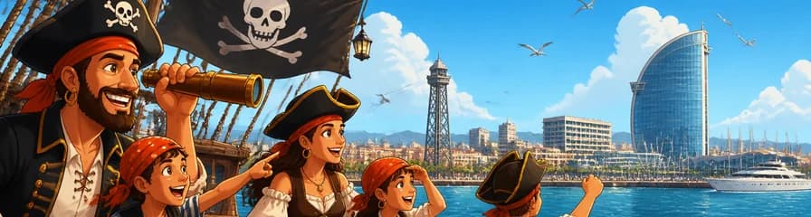 Travesía pirata de 50 minutos por la costa de Barcelona