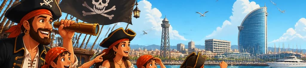 Travesía pirata de 50 minutos por la costa de Barcelona