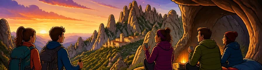 Expedición a Sant Jeroni y vivac nocturno en Montserrat
