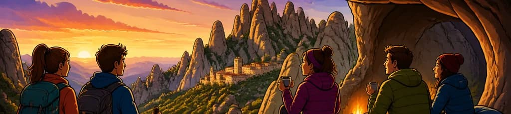 Expedición a Sant Jeroni y vivac nocturno en Montserrat