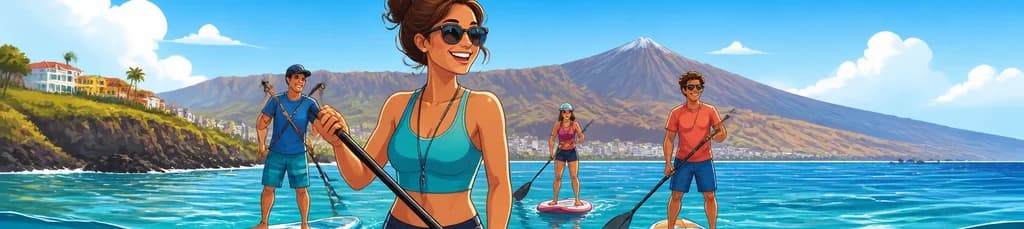 Descubre Tenerife: Aventura guiada de Stand-up Paddleboarding