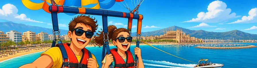Vuelo en parasailing desde El Arenal: Impresionantes vistas de la Bahía de Palma